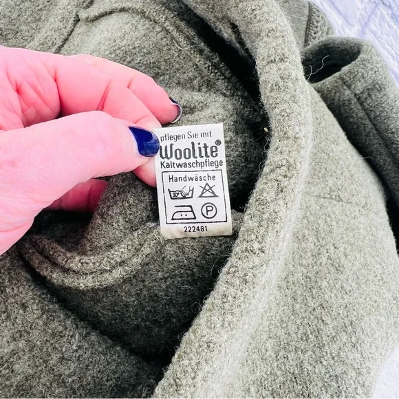 Geiger Tyrol Boiled Wool Jacket 46 / US 14 XL Olive Green Made in Austria - Picture 7 of 11